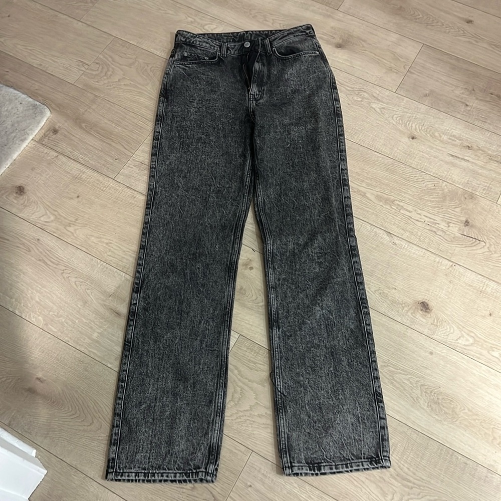 Weekday Rowe Straight Jeans - Black Stone